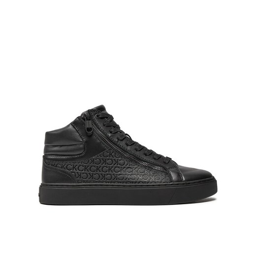 Sneakersy Calvin Klein High Top Lace Up W/ Zip Mono HM0HM01497 Czarny Calvin Klein 41 eobuwie.pl