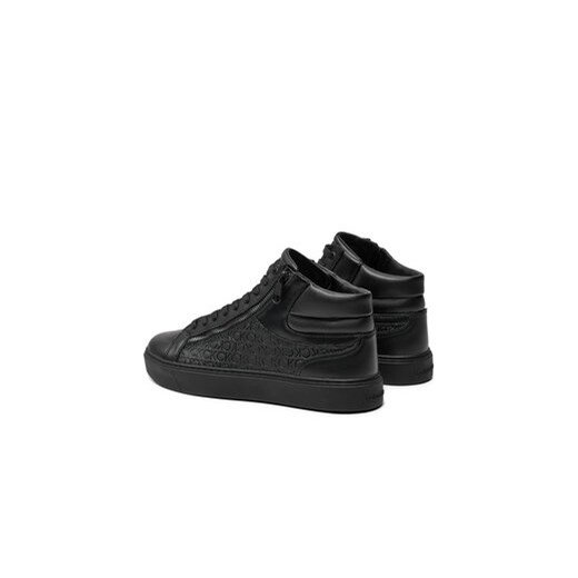 Sneakersy Calvin Klein High Top Lace Up W/ Zip Mono HM0HM01497 Czarny Calvin Klein 41 eobuwie.pl