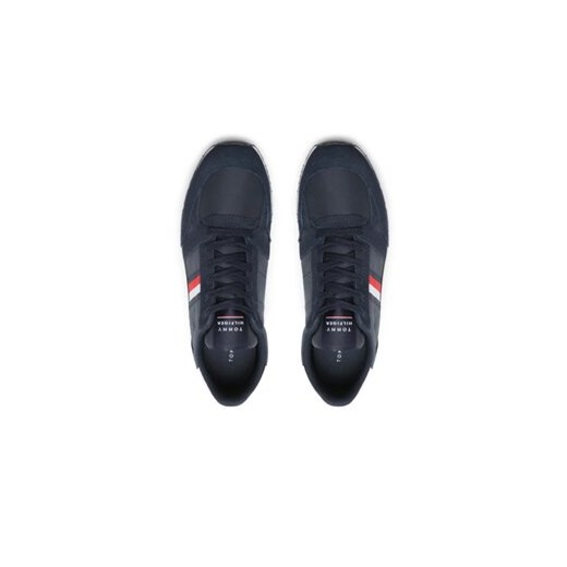 Sneakersy Tommy Hilfiger Runner Lo Vintage Mix FM0FM03431 Granatowy Tommy Hilfiger 44 eobuwie.pl