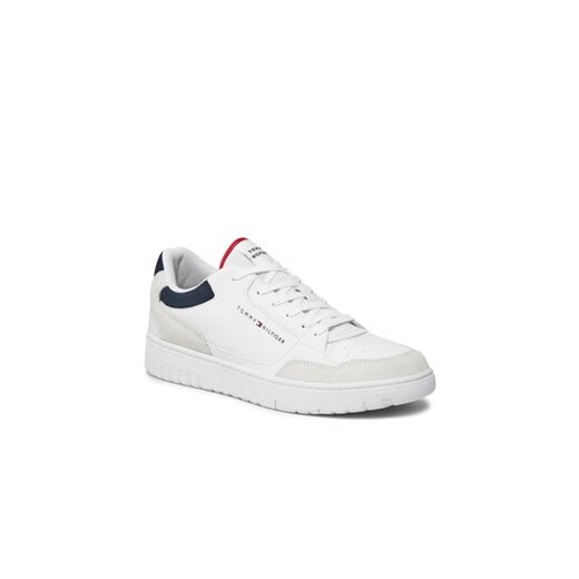 Sneakersy Tommy Hilfiger Th Basket Core Lth Mix Ess FM0FM05058 Biały Tommy Hilfiger 44 eobuwie.pl