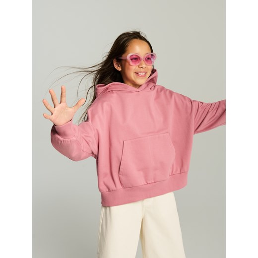 Sinsay - Bluza z kapturem - różowy Sinsay 140 (9-10 l) Sinsay