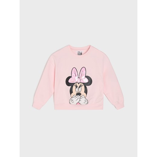 Sinsay - Bluza z ozdobną kokardą Minnie Mouse - różowy Sinsay 140 (9-10 l) Sinsay