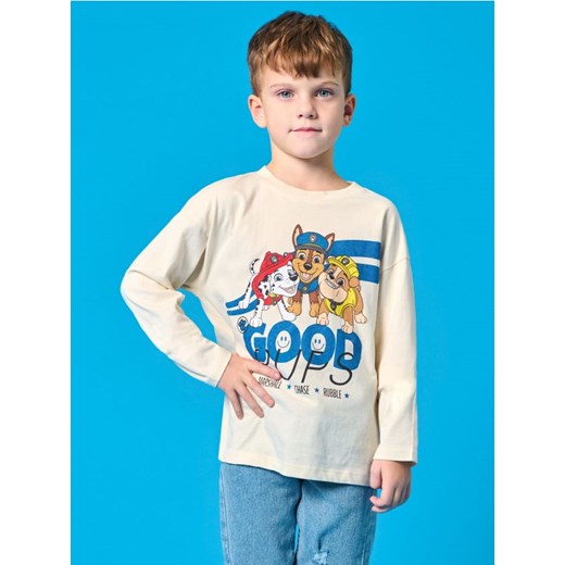 Sinsay - Koszulka z długimi rękawami Psi Patrol - kremowy ze sklepu Sinsay w kategorii T-shirty chłopięce - zdjęcie 183916388