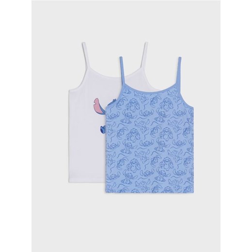 Sinsay - Koszulki na ramiączkach 2 pack Stitch - biały ze sklepu Sinsay w kategorii Bluzki dziewczęce - zdjęcie 183916426