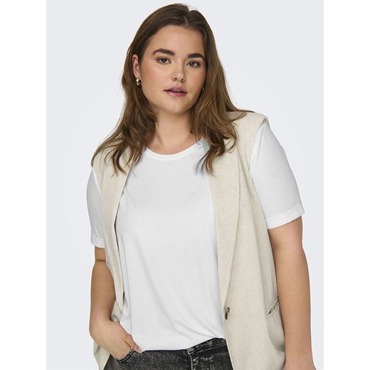 Bluzka damska ONLY z krótkim rękawem biała 