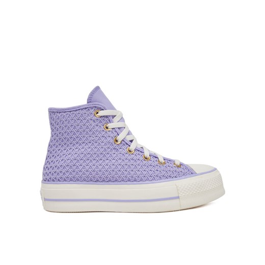 Converse Trampki Chuck Taylor All Star Lift Platform Knit Kadın Mor A13644C Fioletowy ze sklepu MODIVO w kategorii Trampki damskie - zdjęcie 183921609