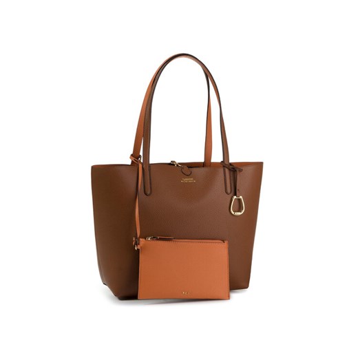 LAUREN RALPH LAUREN Torebka Rvrsble Tote 431795329002 Brązowy ze sklepu MODIVO w kategorii Torby Shopper bag - zdjęcie 183921636