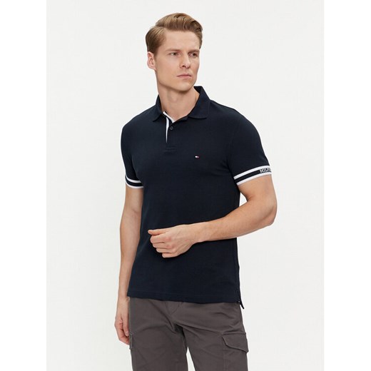 Tommy Hilfiger Polo Monotype MW0MW34737 Granatowy Slim Fit Tommy Hilfiger L MODIVO