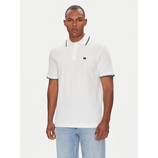 Wrangler Polo 112365466 Biały Regular Fit Wrangler S MODIVO