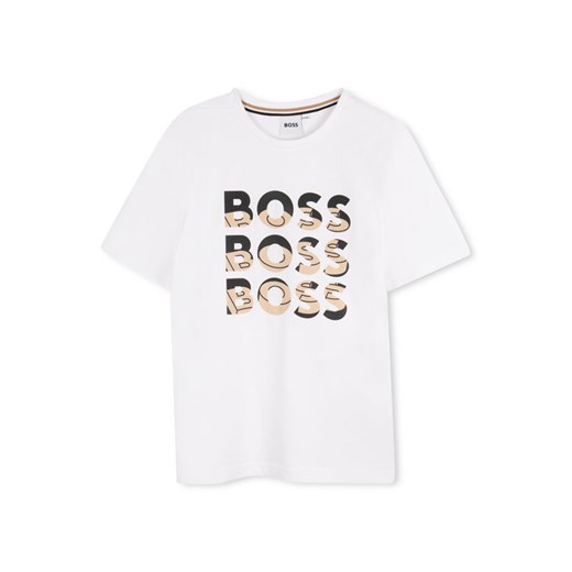 BOSS T-Shirt J52038 S Biały Regular Fit ze sklepu MODIVO w kategorii T-shirty chłopięce - zdjęcie 183921717