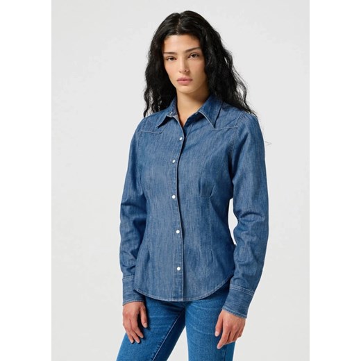 WRANGLER DAMSKA KOSZULA WRANGLER SLIM WAISTED BLOUSE VINTAGE FADE 112356470 ze sklepu YouNeedit.pl w kategorii Koszule damskie - zdjęcie 183923029
