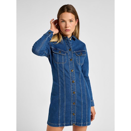 LEE DAMSKA SUKIENKA JEANSOWA LEE FOREVERFIT RIDER DRESS CLEAN RILEY 112355125 ze sklepu YouNeedit.pl w kategorii Sukienki - zdjęcie 183923036