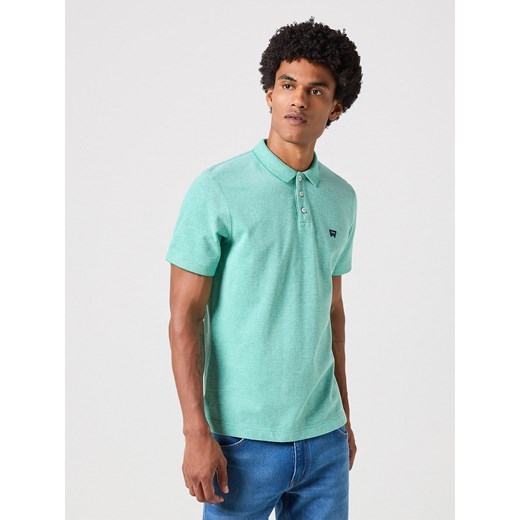 WRANGLER MĘSKA KOSZULKA WRANGLER REFINED POLO SHIRT GREEN 112350393 ze sklepu YouNeedit.pl w kategorii T-shirty męskie - zdjęcie 183923076