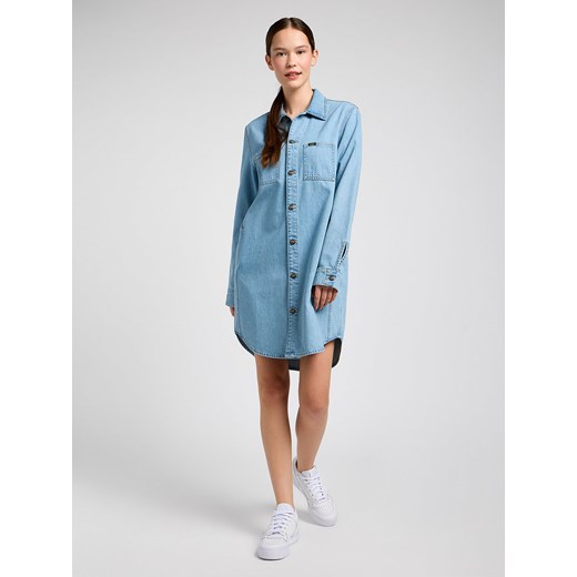 LEE DAMSKA SUKIENKA JEANSOWA LEE UNIONALL SHIRT DRESS LIGHT VIBES 112349526 ze sklepu YouNeedit.pl w kategorii Sukienki - zdjęcie 183923095