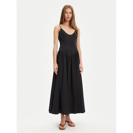 STAUD Sukienka letnia Dena R24S2109PO Czarny Slim Fit ze sklepu MODIVO w kategorii Sukienki - zdjęcie 183924815