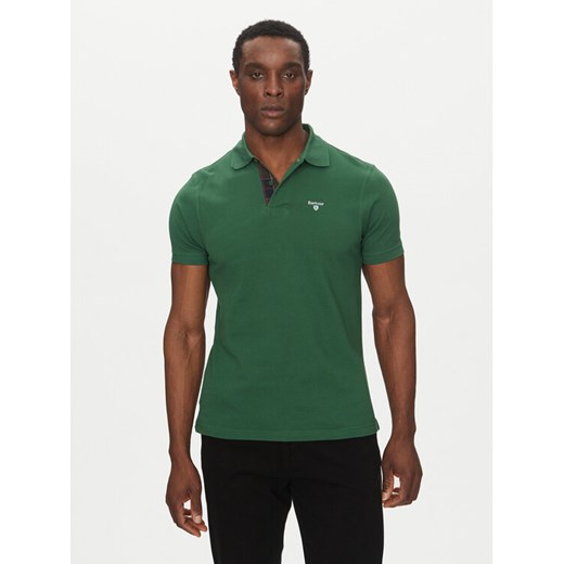 Barbour Polo Tartan MML0012OL72 Zielony Regular Fit ze sklepu MODIVO w kategorii T-shirty męskie - zdjęcie 183924956
