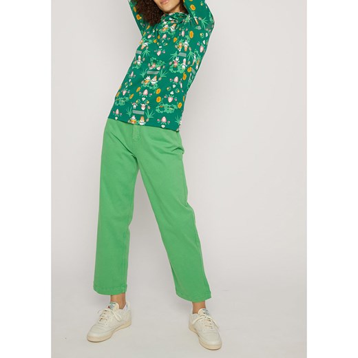 Blutsgeschwister Bluza &quot;Scuba Dubameet me at the tennis court&quot; w kolorze zielonym ze sklepu Limango Polska w kategorii Bluzy damskie - zdjęcie 183926446