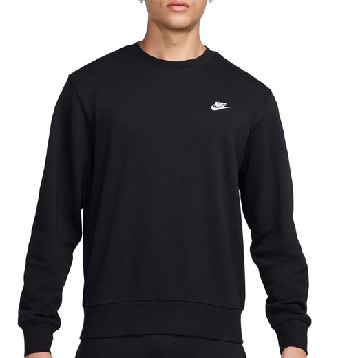 Bluza męska Nike Club French Terry Crew FN3888-010 - czarna ze sklepu streetstyle24.pl w kategorii Bluzy męskie - zdjęcie 183927165