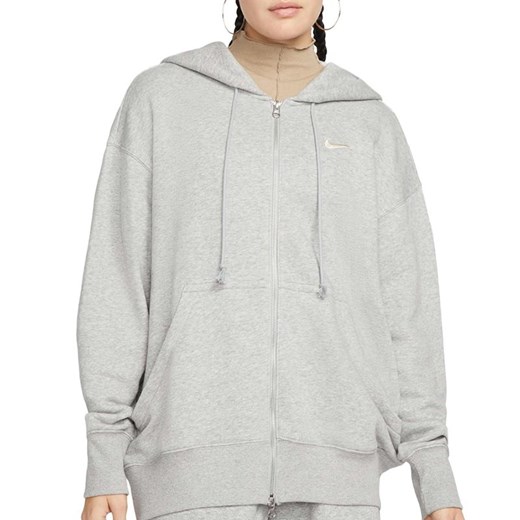 Bluza damska Nike Sportswear Phoenix Fleece DQ5758-063 - szara ze sklepu streetstyle24.pl w kategorii Bluzy damskie - zdjęcie 183927169