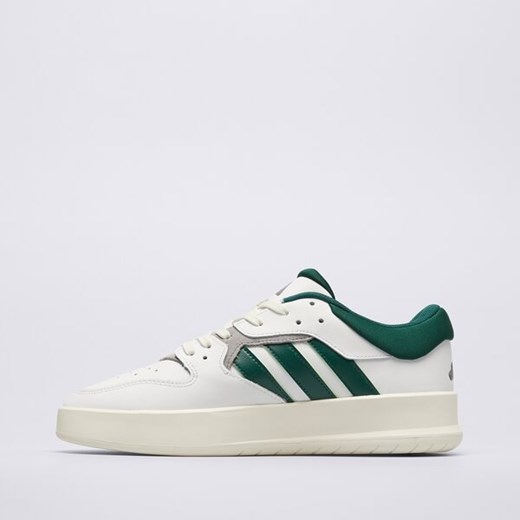 Buty sportowe damskie białe Adidas na płaskiej podeszwie sznurowane