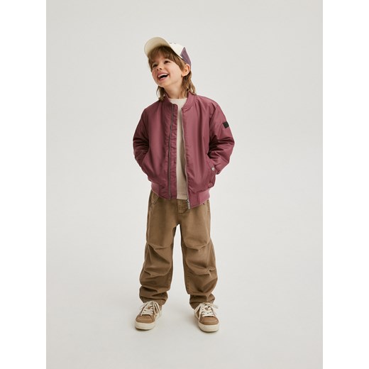 Reserved - Kurtka bomber oversize - jasnofioletowy ze sklepu Reserved w kategorii Kurtki chłopięce - zdjęcie 183929996