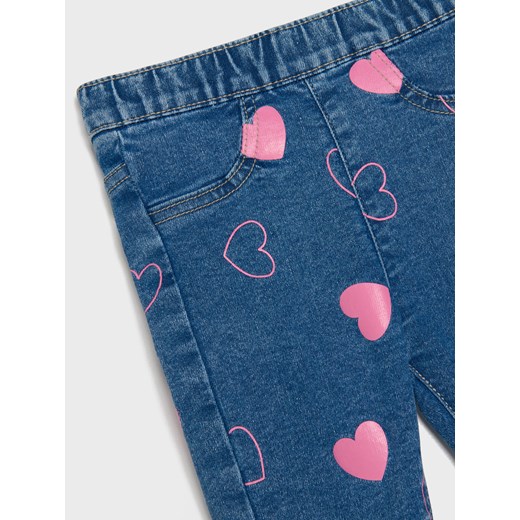 Sinsay - Jegginsy w serca - niebieski Sinsay 98 (2-3 l) Sinsay