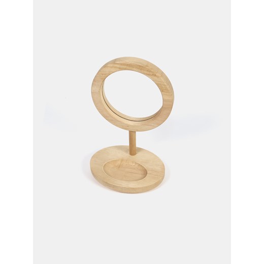 Sinsay - Drewniane lusterko z podstawką - kremowy Sinsay One Size Sinsay