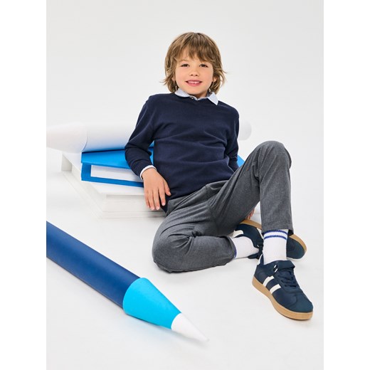 Sinsay - Sweter z wiskozy - granatowy Sinsay 134 (8-9 l) Sinsay