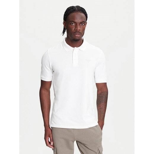 Guess Polo Z5YP02 K9WF1 Biały Regular Fit ze sklepu MODIVO w kategorii T-shirty męskie - zdjęcie 183932099