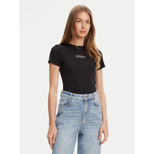 Guess Jeans T-Shirt W5YP37 KA0H1 Czarny Slim Fit ze sklepu MODIVO w kategorii Bluzki damskie - zdjęcie 183932117
