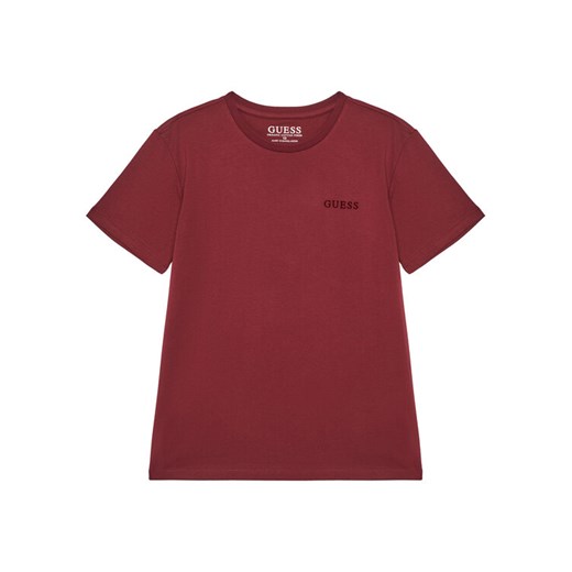 Guess T-Shirt L5YI39 K8HM4 Bordowy Regular Fit ze sklepu MODIVO w kategorii T-shirty chłopięce - zdjęcie 183932119