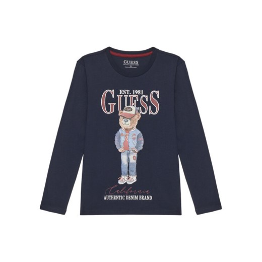 Guess Bluzka L5YI30 K8HM4 Granatowy Regular Fit ze sklepu MODIVO w kategorii T-shirty chłopięce - zdjęcie 183932155