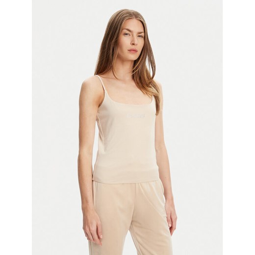 Guess Top V5GP22 J1314 Beżowy Slim Fit ze sklepu MODIVO w kategorii Bluzki damskie - zdjęcie 183932156