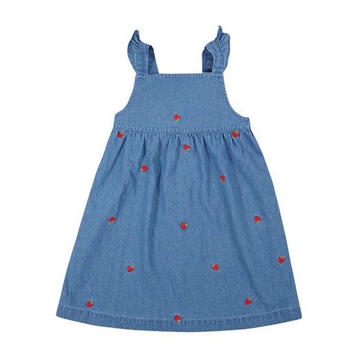 Sukienka dziewczęca Frugi z tkaniny z haftem