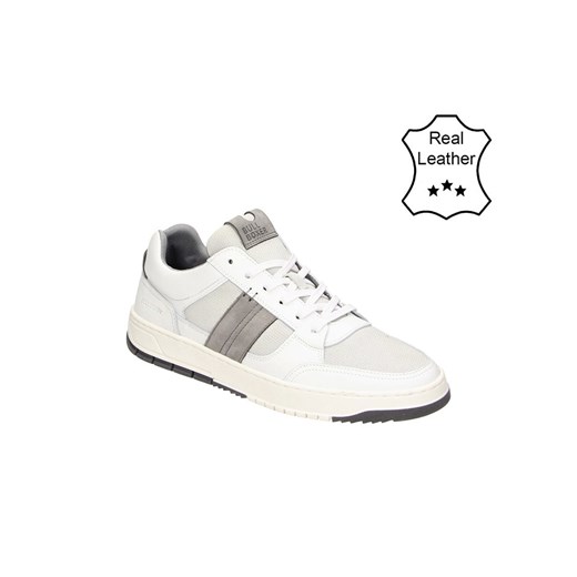 Bullboxer Skórzane sneakersy w kolorze białym ze sklepu Limango Polska w kategorii Buty sportowe męskie - zdjęcie 183933527