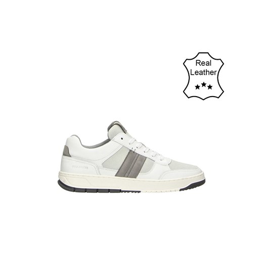Bullboxer Skórzane sneakersy w kolorze białym Bullboxer 44 okazyjna cena Limango Polska