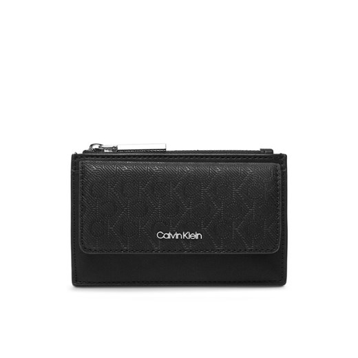Etui na karty kredytowe Calvin Klein Ck Must Aop Cc Holder W Zip LV04F1036G Czarny ze sklepu eobuwie.pl w kategorii Portfele damskie - zdjęcie 183934445