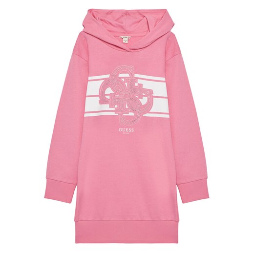 Guess Sukienka codzienna J5YK04 KA6R4 Różowy Regular Fit ze sklepu MODIVO w kategorii Sukienki dziewczęce - zdjęcie 183934696