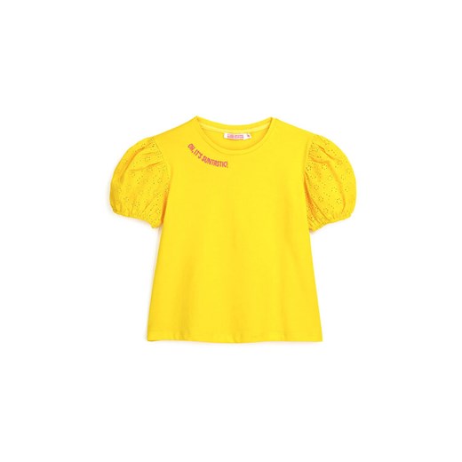 Original Marines T-Shirt DFP3191CF Żółty Regular Fit ze sklepu MODIVO w kategorii Bluzki dziewczęce - zdjęcie 183934759