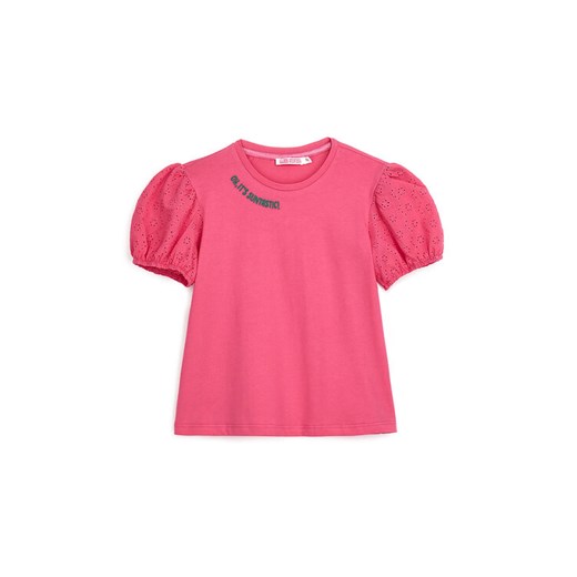 Original Marines T-Shirt DFP3191CF Różowy Regular Fit ze sklepu MODIVO w kategorii Bluzki dziewczęce - zdjęcie 183934787