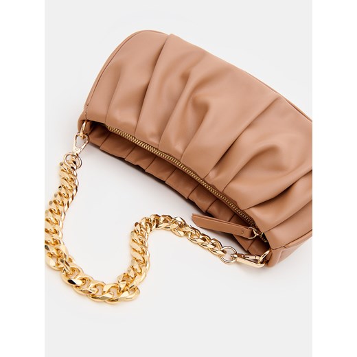 Kopertówka Mohito glamour brązowa mała na ramię 