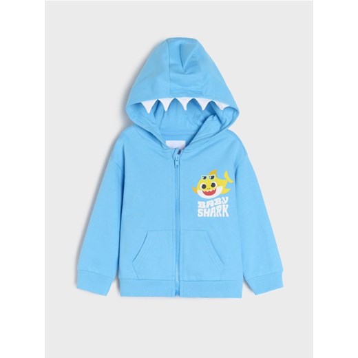 Sinsay - Rozpinana bluza z kapturem Baby Shark - niebieski ze sklepu Sinsay w kategorii Bluzy i swetry - zdjęcie 183937076