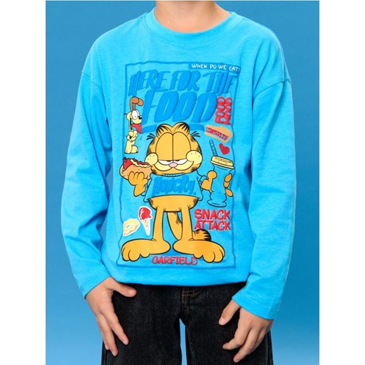 Sinsay - Koszulka z długimi rękawami Garfield - niebieski ze sklepu Sinsay w kategorii T-shirty chłopięce - zdjęcie 183937089