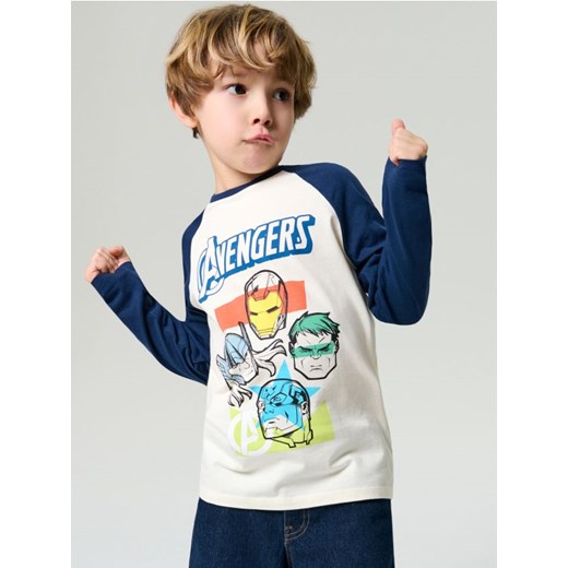 Sinsay - Koszulka z długimi rękawami Avengers - granatowy ze sklepu Sinsay w kategorii T-shirty chłopięce - zdjęcie 183937198