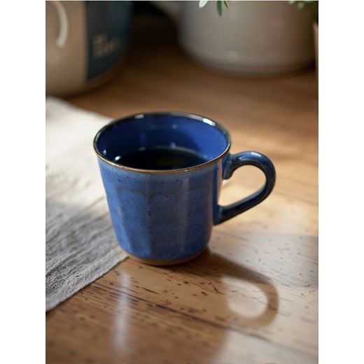 Sinsay - Ceramiczny kubek z uchem - granatowy ze sklepu Sinsay w kategorii Kubki - zdjęcie 183937208