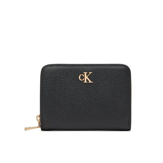 Duży Portfel Męski Calvin Klein Minimal Monogrm Lthr Med Flap Zi LV04F1064G Czarny ze sklepu eobuwie.pl w kategorii Portfele damskie - zdjęcie 183937327