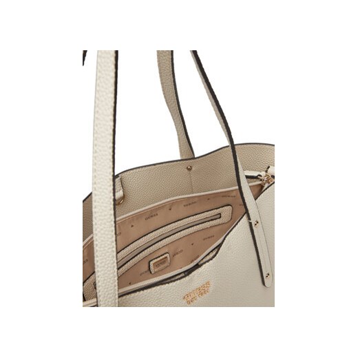 Shopper bag Guess beżowa matowa na ramię 