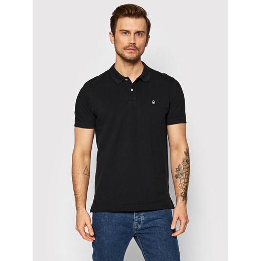 United Colors Of Benetton Polo 3089J3179 Czarny Regular Fit ze sklepu MODIVO w kategorii T-shirty męskie - zdjęcie 183937888