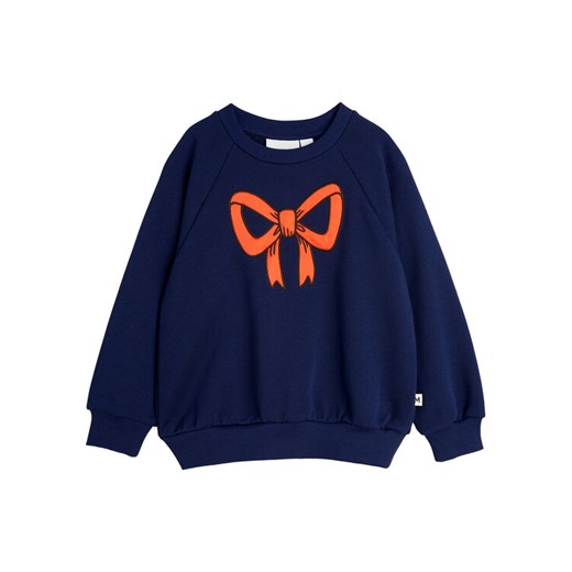 MINI RODINI Bluza Bow 2512012960 Granatowy Regular Fit ze sklepu MODIVO w kategorii Bluzy dziewczęce - zdjęcie 183937908