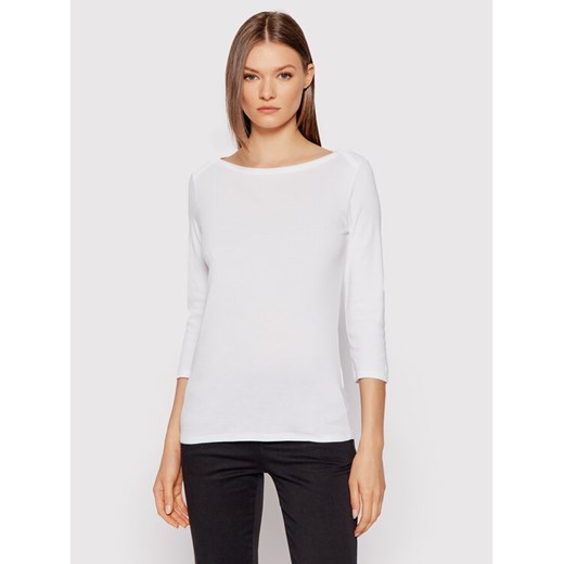 United Colors Of Benetton Bluzka 3GA2E16A1 Biały Regular Fit ze sklepu MODIVO w kategorii Bluzki damskie - zdjęcie 183937958